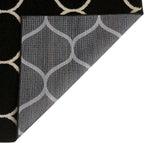 Rugs.com Lattice Frieze Collection Rug – 10' x 14' Black Medium Rug Perfect for Living Rooms, Large Dining Rooms, Open Floorplans