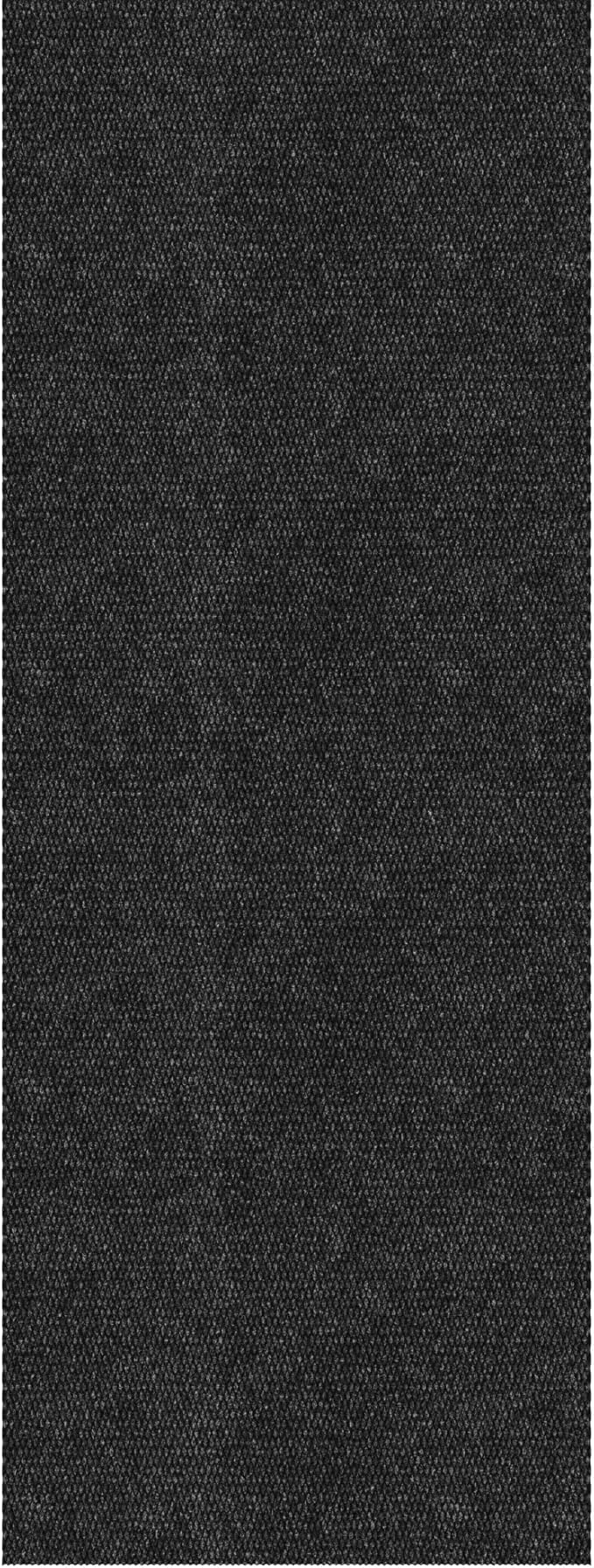 Ottomanson Commercial Scrape Rib Entry Mat – Heavy Duty Ribbed Floor Mat for High Traffic – Non Slip Rubber Back, Waterproof – Indoor Outdoor Use for Offices, Schools, Lobbies, 2' x 2'7", Black
