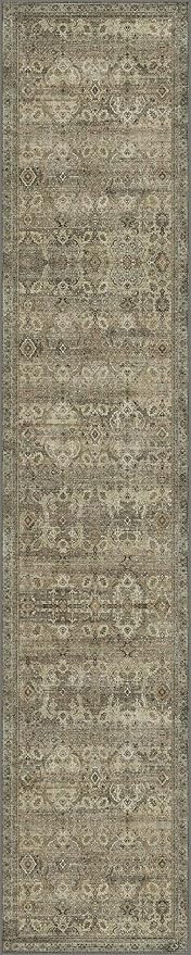 2x10 Runner Rug Machine Washable Boho Runners for Hallway,Ultra-Thin Low Pile Rug,Lightweight Indoor Carpet,Non Slip Floral Runners for Enrtyway, Corridor, Home Office, Kitchen,Sage