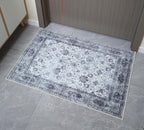 Rugcomf Door Mat Indoor Entrance 2x3 Rug Machine Washable Small Area Rug Non-Slip Low Pile Throw Rugs for Entryway, Kitchen, Front Door Indoor Entrance, Entry, Kids Room (Grey and White)