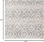 SAFAVIEH Adirondack Collection Area Rug - 10' Square, Light Grey & Grey, Modern Diamond Distressed Design, Non-Shedding & Easy Care, Ideal for High Traffic Areas in Living Room, Bedroom (ADR131C)