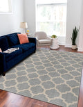 Rugs.com Lattice Collection Rug – 10x14 Light Gray Medium-Pile Rug Perfect for Living Rooms, Large Dining Rooms, Open Floorplans