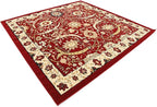 Unique Loom Espahan Collection Area Rug - Cape Cod (8'Square, Red/ Beige)