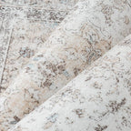 2x6 Washable Vintage Runner Rug for Living Room Bedroom Beige Grey Soft Tranditional Non Slip Runner Rug Lightweight Floral Low Pile Distressed Runner Kitchen Hallway Bedroom