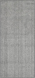 4ft Custom Fit Accent Runner Rug for Small Foyer - Striped Grey | Non-Slip & Washable | No-Fray Edge Finished