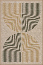 Lahome Rainbow Easy Jute Rug, 2x3 Entryway Rug Indoor Outdoor Front Door Mat, Farmhouse Neutral Non Slip Non Shedding Washable Kitchen Mats for Floor Foyer