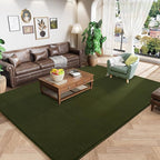 Amearea Modern Area Rugs for Bedroom Living Room, 4x6 Feet Olive Green Thickened Memory Foam Rug, Fluffy Indoor Washable Rugs Non Slip Minimalist Carpet for Kids Boys Girls Dorm Nursery Room Decor