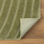 LUXE WEAVERS Modern Geometric Wave Green 2x3 Area Rug, Contemporary Stain Resistant Carpet