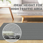 2x8 Ft Braided Runner Rug Washable Runners for Hallways Kitchen Runner Rug with Rubber Backing Cotton Entryway Runner Indoor, Woven Floor Carpet for Hall Kitchen Bedroom, Charcoal Gray/Gray