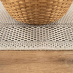CAMILSON Easy Jute Rug 6x9, Indoor Outdoor Off-White Color Fiber Area Rugs for Entry, Living Room and Farmhouse Rug, Bordered Boho Woven Design, Easy-Cleaning, Washable Outside Carpet (6 x 9)