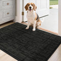 COSY HOMEER Door Mat,Dirt Trapper Entryway Rugs 24"x36",Non Slip Washable Entrance Mats,Absorbent Welcome Mat,Low Profile Dog Door Mats for Front Back Doomats and Wet Shoes,Black