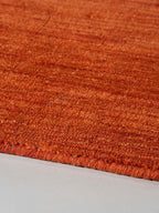 Hand Knotted Loom Wool ECO-Friendly Area Rugs - 9'x12', Rectangle, Light Red Color, Solid Plain Design, High Pile Handmade Anti Skid Area Rugs for Living Room, Bed Room (L00111)