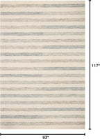 Loloi Chris Loves Julia Chris Collection CHR-05 Ivory/Slate 7'-9'' x 9'-9'', .50" Pile Height, Area Rug