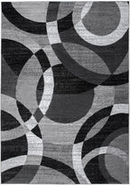 Rugshop Contemporary Abstract Circles Perfect for high Traffic Areas of Your Living Room,Bedroom,Home Office,Kitchen Area Rug 12' x 15' Gray