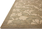 Loloi Chris Loves Julia Rue Collection RUE-02 Olive/Sage 7'-6" x 9'-6" Area Rug Jute Neutral Floral Living Room Bedroom Rug
