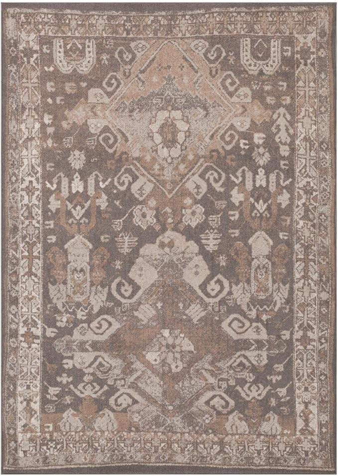 LUXE WEAVERS Moroccan Floral Beige 8x10 Area Rug for Living Room