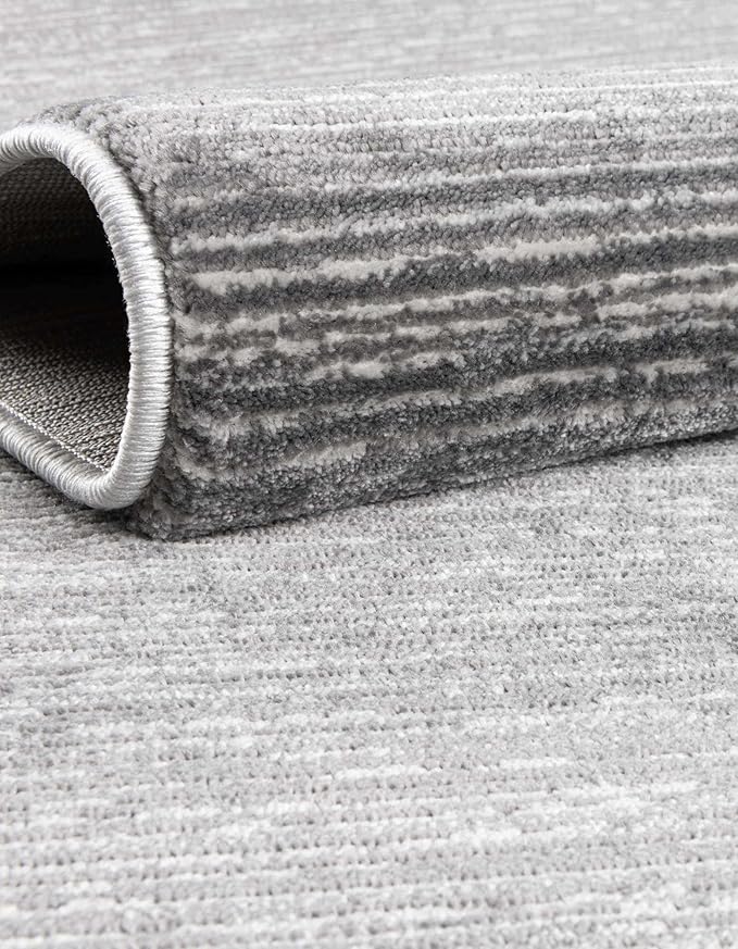 Unique Loom Finsbury Collection Area Rug - Kate (7' 10" x 10' Oval, Gray/ Ivory)
