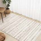 3x5 Area Rug Machine Washable Non Slip Rug Distressed Neutral Moroccan Boho Rug Ultra Soft Indoor Rugs for Bedroom Living Room Entryway Kitchen Foyer Bedside, Light Brown