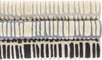 Dash & Albert Roark Ivory Hand Tufted Wool Rug, 2.5 X 8 Feet, Grey/Ivory Geometric Pattern