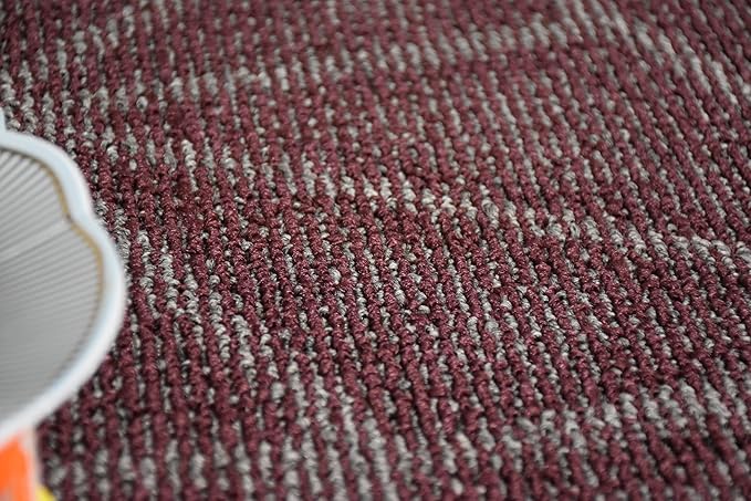 Furnish my Place Geometrical Pattern Indoor/Outdoor Refine Burgundy Abstract Area Rug, Runner Rug, Hallway Entry Carpet, Contemporary Rug for Living Room, Dining Room, Made in USA - 2' x 12'