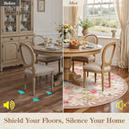 Lahome Floral Boho Round Rugs 6ft,Washable Round Rug for Dining Room Table,Circle Rugs for Living Room Large Round Carpet for Bedroom,Playroom,Nursery,Reading Corner