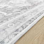 Paco Home Vintage Area Rug with Faded Oriental Pattern in Grey, Size: 5'3" x 7'3"