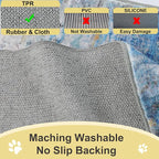 COMSLE Door Mat Soft Absorbent Indoor Front Entryway Rug Machine Washable Entrance Mats for Muddy Paws Non Slip Throw Rugs 20" x 32" Doormat for Inside Foyer Bedroom - Blue