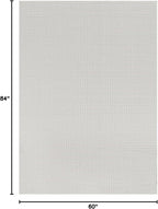 Beverly Rug Micro Loop Area Rug White 5x7 Modern Luxury Soft Trellis Geometric Durable Indoor Area Rugs for Living Dining Room Office Stain Resistant Non Shedding Casual Indoor Carpet White 5 x 7