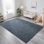 HQAYW 5x7 Area Rugs for Living Room Bedroom, Modern Thickened Memory Foam Soft Rug, Indoor Low Pile Minimalist Washable Non Slip Carpets for Kids Girls Boys Nursery Dorm Home Decor, Navy Blue