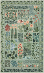 Floral Boho 3x5 Sage Green Bathroom Rugs, Washable Botanical Area Rugs for Entryway Bedroom, Non Slip Kitchen Floor Mat Indoor Throw Carpet for Laundry Living Room (Green,3 x 5)