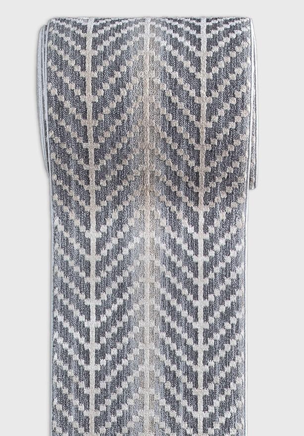 Well Woven Custom Size Hallway & Stair Runner- Harlow Rhodes Grey 27 Inches Wide x 9 Feet Long Runner (27" x 9') Runner Rug - Contemporary Design, Ultra-Soft, Easy-Clean