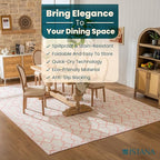 Istana 9x12 Area Rug - Pink 9 x 12 Area Rugs for Living Room - Foldable 9x12 Rugs for Bedroom/Living Room Rug - Stain Resistant Washable Rugs - Eco-Friendly Area Rugs