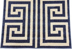 Unique Loom Athens Collection Classic Geometric Modern Border Design Area Rug (3' 3 x 5' 3 Rectangular, Navy Blue/ Beige)