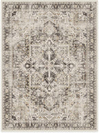 RUGGABLE Washable Vintage Area Rug – Kamran Hazel 9x12, Stain-Resistant, Non-Slip – Large Machine Washable Rugs for Living Room, Bedroom, Hallway, Entryway & Office–with Cushioned Pad