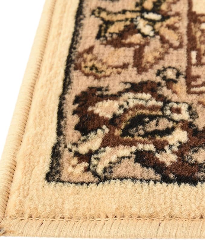 Unique Loom Sialk Hill Collection Area Rug - Washington (2' 2" x 6' 1" Runner Ivory/Black)