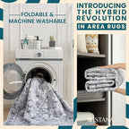 Istana 5x7 Area Rug - Grey Rugs for Living Room 5x7 - Foldable Rugs for Bedroom - Stain Resistant Washable Rug - Eco-Friendly Boho Area Rugs - Easy to Clean Living Room Rug