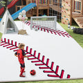 Baseball Soft Area Rug, Cute Bedside Shag Rug for Kids Toddlers Teens, Baseballs Lovers Room Decor Indoor Carpet for Kids Room Bedroom Living Room, Nursery, Machine Washable 6x9 FT