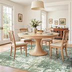 Washable Area Rugs 2'x8' Non-Slip Modern Abstract Soft for Living Room Entryway Bedroom Nursery, Print Pattern, Light Green/Yellow