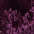 Unique Loom Solid Shag Collection Area Rug (7' 1" Round, Eggplant Purple)