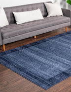 Rugs.com Angelica Collection Rug – 10' x 13' Navy Blue Medium Rug Perfect for Living Rooms, Large Dining Rooms, Open Floorplans