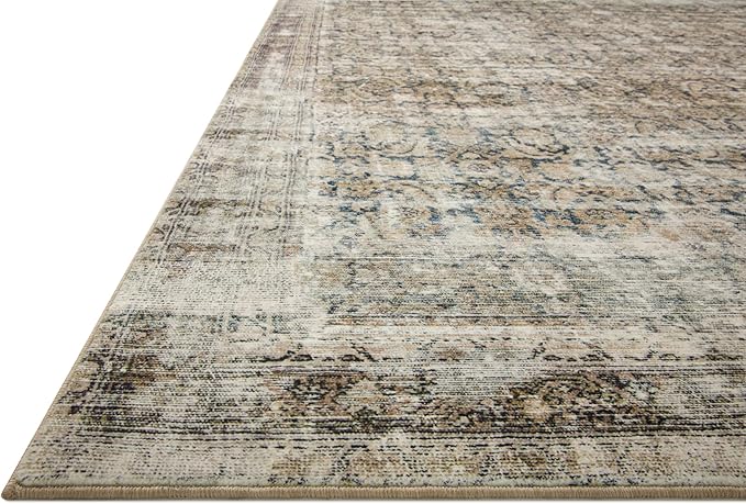 Loloi Amber Lewis Morgan Collection MOG-02 Navy/Sand 11'-6" x 14'-6" 38" Thick Area Rug feat. CloudPile, Neutral, Room Décor, Vintage Inspired, Livingroom, Bedroom, Dining Area