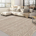 Nakagishi 12x15 Area Rug Living Room: Washable Boho Large Neutral Modern Soft Farmhouse Rugs Stain Resistant Indoor Floor Non-Slip Carpet for Bedroom Kids Playroom Office Dining Room- Dark Brown