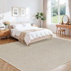 LBRO2M Easy Jute Solid Area Rug 8X10 Washable Rugs for Living Room Bedroom Natural Jute Indoor Outdoor Carpet Durable, Solid Non Shedding Eco Friendly (8X10 Gray)