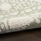 Nourison Home Grace Sage 5'3" x 7'3" Area Rug - Easy Clean, Non Shedding, Bed Room, Living Room, Dining Room, Kitchen (5' x 7')