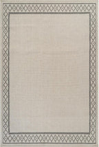 Easy Jute Rugs 9x12 Frame Bone Color Living Room Indoor Outdoor Area Rug for Patio and Kitchen Rug High Traffic Washable Easy to Clean Solid Boho Woven Design Carpet (9 x 12)