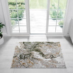 LUXE WEAVERS Marble Swirl Abstract Area Rug, Green 2x3