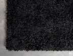 Unique Loom Solid Shag Collection Area Rug (2' 6" x 13' 1" Runner, Jet Black)
