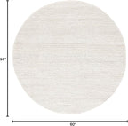 SAFAVIEH Natura Collection Area Rug - 5' x 8' Oval, Ivory, Handmade Wool Blend, Textured Design, Ideal for Living Room, Bedroom, Dining Space (NAT620A)