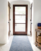 Dash & Albert Kota Indigo Handwoven Wool Rug, 6 X 9 Feet, Blue Geometric Pattern