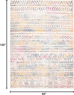 Rugshop Geometric Boho Area Rug – Multi Tribal Pattern, Perfect for Living Room, Bedroom, Dining Room, 5x7
